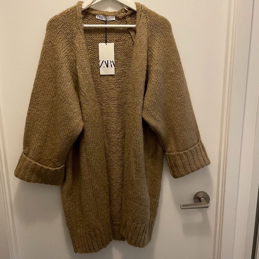 Zara Tan Knit Cardigan